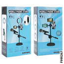 Live Voice Professional MOBILE PHONE STAND 4-in-1 | LED Ring light | 2 Phone Holder | MIC Holder - F990267