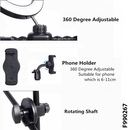 Live Voice Professional MOBILE PHONE STAND 4-in-1 | LED Ring light | 2 Phone Holder | MIC Holder - F990267