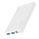 PROMATE 10000mAh BOLT-10 Compact Smart Charging Power Bank with Dual  USB Output - White